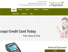Tablet Screenshot of nationalepayment.com